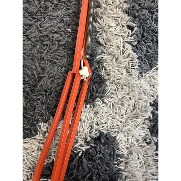 LEDU Orange Desk Lamp Articulated Draft Architect Lamp MCM Vintage NO BASE - Picture 11 of 16